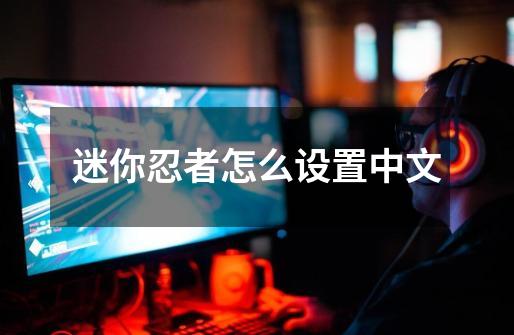 迷你忍者怎么设置中文-第1张-游戏信息-娜宝网